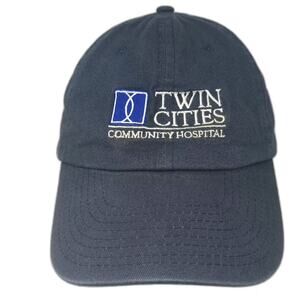 Hit Wear Twin Cities Community Hospital Blue White Baseball Cap Hat OS Slideback